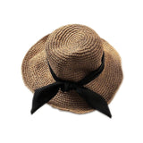 Straw Hat Bow Tie Sun Hat