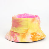 Bucket Hat Fishing Cap Cotton Print Fisherman Hat Graffiti Ink Painting Female Spring and Summer Sun-Proof