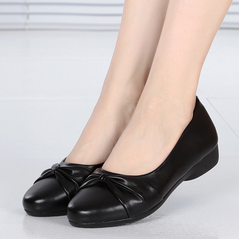 Women Black Dress Shoes Leather Shoes