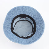 Denim Bucket Hat Fishing Cap Cotton Print Fisherman Hat Casual Hat Washed Denim