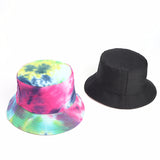 Bucket Hat Fishing Cap Cotton Print Fisherman Hat Graffiti Ink Painting Female Spring and Summer Sun-Proof