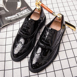 Men's Dress Shoes Classic Leather Oxfords Casual Cushioned Loafer Business Men's Shoes Casual Retro Daily Formal Banquet Shoes