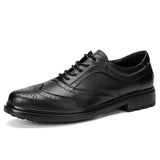 Men's Dress Shoes Classic Leather Oxfords Casual Cushioned Loafer Leather Shoes Men's Business Formal Men's Shoes Black Casual