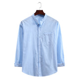 Camp Collar Shirt Stand Collar Long Sleeve Shirt
