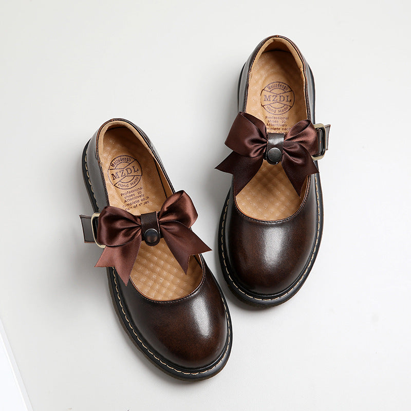 Mary Jane Shoes Women'S Leather Shoes Summer Shoes