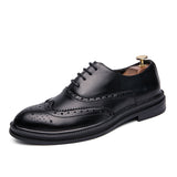 Men's Dress Shoes Classic Leather Oxfords Casual Cushioned Loafer Business Men's Shoes Casual Retro Daily Formal Banquet Shoes