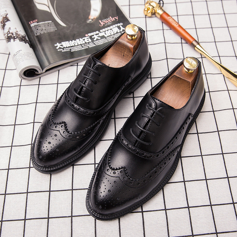 Men's Dress Shoes Classic Leather Oxfords Casual Cushioned Loafer Business Men's Shoes Casual Retro Daily Formal Banquet Shoes