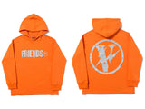 Vlone Hoodie Men'S And Women'S Big V Hoodie