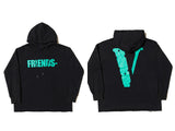 Vlone Hoodie Men'S And Women'S Big V Hoodie