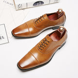 Men's Dress Shoes Classic Leather Oxfords Casual Cushioned Loafer Business Leather Shoes Men's Casual
