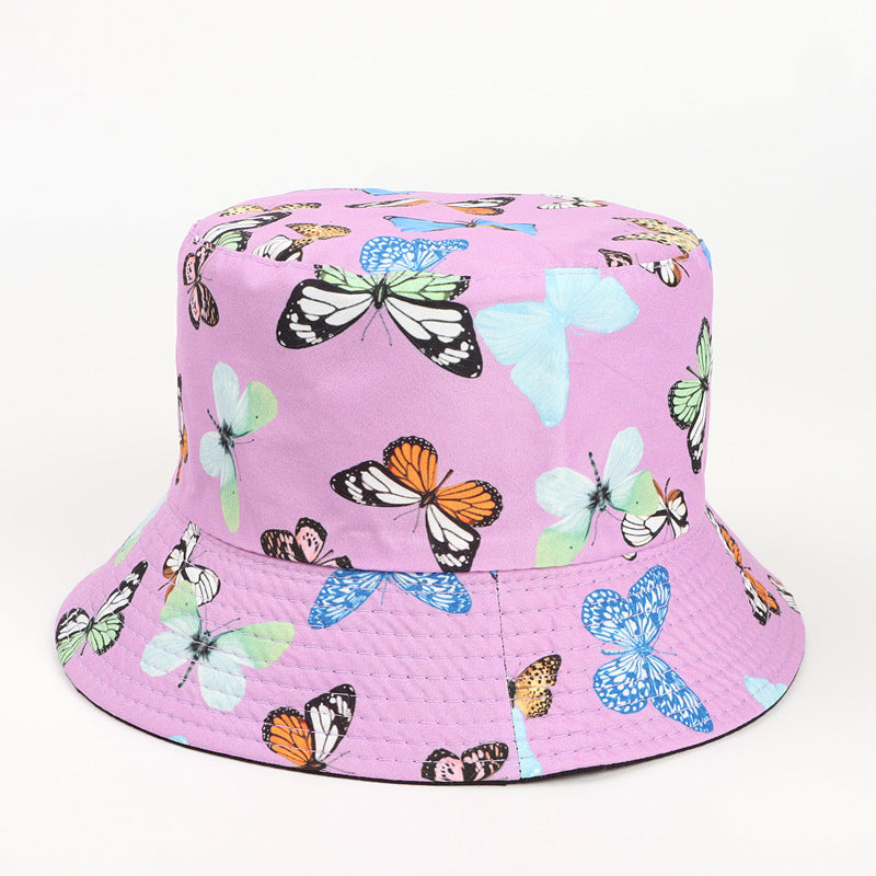 Bucket Hat Fishing Cap Cotton Print Fisherman Hat Female Summer Cotton Outdoor Sun Hat