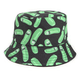 Bucket Hat Fishing Cap Cotton Print Fisherman Hat Cartoon Animation Men and Women Student Anti-Sunburn Sun Hat