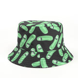 Bucket Hat Fishing Cap Cotton Print Fisherman Hat Cartoon Animation Men and Women Student Anti-Sunburn Sun Hat