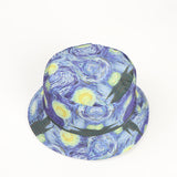 Bucket Hat Fishing Cap Cotton Print Fisherman Hat Graffiti Printing Sun-Proof