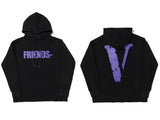 Vlone Hoodie Men'S And Women'S Big V Hoodie