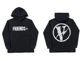 Vlone Hoodie Men'S And Women'S Big V Hoodie