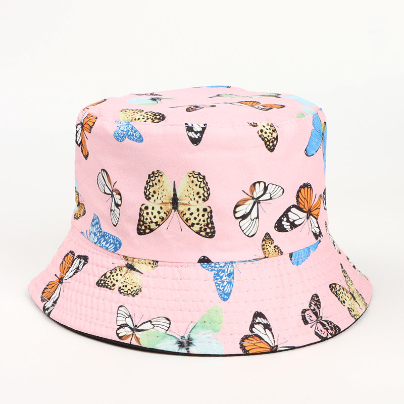 Bucket Hat Fishing Cap Cotton Print Fisherman Hat Female Summer Cotton Outdoor Sun Hat