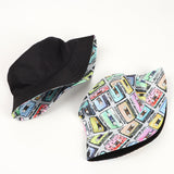 Bucket Hat Fishing Cap Cotton Print Fisherman Hat Fashion Vintage Sunshade Sun Protection Hat