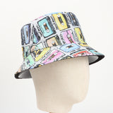 Bucket Hat Fishing Cap Cotton Print Fisherman Hat Fashion Vintage Sunshade Sun Protection Hat