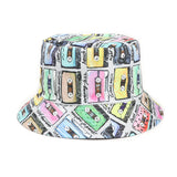 Bucket Hat Fishing Cap Cotton Print Fisherman Hat Fashion Vintage Sunshade Sun Protection Hat