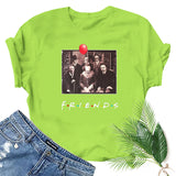 Halloween Costumes Horror Friends Fashion Black Women T-shirt