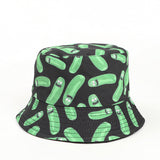 Bucket Hat Fishing Cap Cotton Print Fisherman Hat Cartoon Animation Men and Women Student Anti-Sunburn Sun Hat