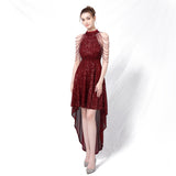 Burgundy Dress Formal Sheath Sexy Dress Performance Dress
