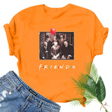 Halloween Costumes Horror Friends Fashion Black Women T-shirt