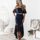 Burgundy Evening Dresses for Weddings Dress Lace Tube Top Backless Pencil Skirt
