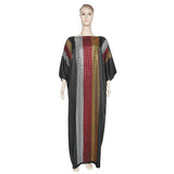 African Women's Wear off-Neck Batwing Sleeve Dress African Dashiki Ankara Styles Dress