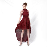 Burgundy Dress Formal Sheath Sexy Dress Performance Dress