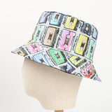 Bucket Hat Fishing Cap Cotton Print Fisherman Hat Fashion Vintage Sunshade Sun Protection Hat