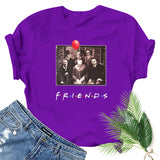 Halloween Costumes Horror Friends Fashion Black Women T-shirt