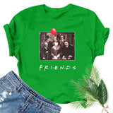 Halloween Costumes Horror Friends Fashion Black Women T-shirt