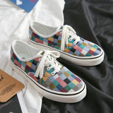 Canvas Shoes Spring Canvas Shoes Men's Rainbow Hand-Painted Shoes Street Shot Low-Top Cloth Shoes