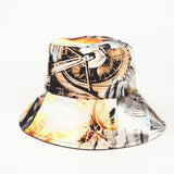 Bucket Hat Fishing Cap Cotton Print Fisherman Hat Cartoon Print Fashion Sun-Proof Sun Protection