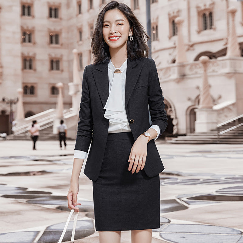 Interview Suit Women Suit Women's Spring and Autumn Interview Clothes Two-Piece Suit