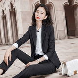 Interview Suit Women Suit Women's Spring and Autumn Interview Clothes Two-Piece Suit