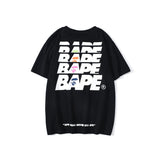 Bathing Ape T Shirt Summer Short Sleeve Letter Print Round Neck Pullover T-shirt