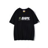 Bathing Ape T Shirt Summer Short Sleeve Letter Print Round Neck Pullover T-shirt