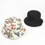 Bucket Hat Fishing Cap Cotton Print Fisherman Hat Bucket Hat Female Summer Printing Sun Hat