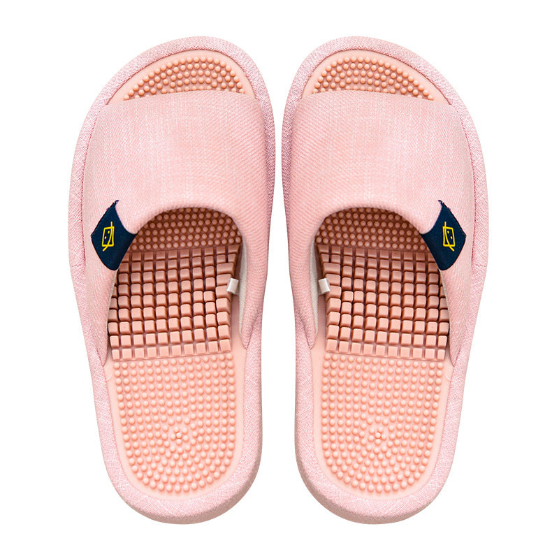 Under Desk Foot Rest Massager Acupressure Massage Mat Slippers Sandals Shoes Spring/Summer Massage Slippers Women's Home Couple Slippers