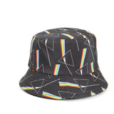 Bucket Hat Fishing Cap Cotton Print Fisherman Hat Rainbow Bucket Hat Men and Women