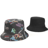 Bucket Hat Fishing Cap Cotton Print Fisherman Hat Men and Women Fashion All-Match Outdoor Leisure