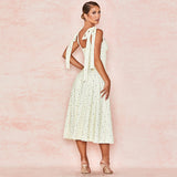 Kendall Jenner Wedding Guest Dress Printed off-the-Shoulder Strap Slim Fit