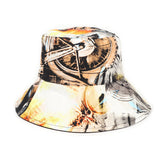 Bucket Hat Fishing Cap Cotton Print Fisherman Hat Cartoon Print Fashion Sun-Proof Sun Protection