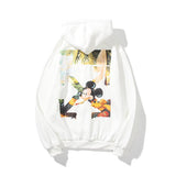 Off White Oil Painting Arrow Hooded Sweater Men'S And Women'S Fleece Zipper Coat Owt