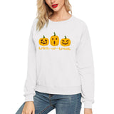 Halloween Costumes Pumpkin Smiley Printed Long Sleeve Capless round Neck Sweater