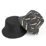 Bucket Hat Fishing Cap Cotton Print Fisherman Hat Rainbow Bucket Hat Men and Women