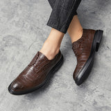 Men's Dress Shoes Classic Leather Oxfords Casual Cushioned Loafer Men's Shoes  Business Leather Shoes
